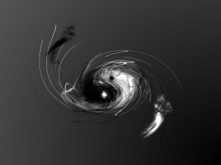 Spiral smoke black white background - an zhengwen free wallpaper for desktop