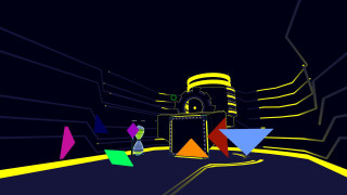 Futuristic building colorful shapes black - a futuristic building free wallpaper