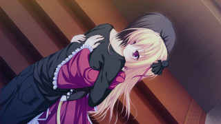 Woman black pink dress man - a black hat free wallpaper for desktop