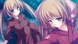 Anime girls long hair blue 4 - hint of yayoi kasuma free wallpaper