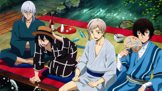 People bench park pool stream - a renaissance painting free wallpaper