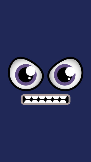 Creepy cartoon eyes black background - a creepy look free wallpaper for mobile