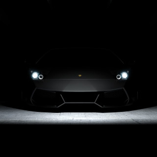 Black sports car dark headlights - neoism free wallpaper for tablet