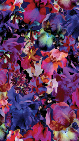 Colorful flower pattern variety sizes 2 - elizabeth murray free wallpaper for mobile