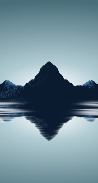 Mountain range reflection lake distant - the water of a lake free wallpaper
