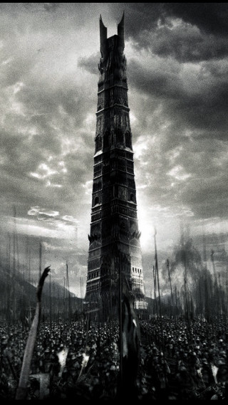 Tower crowd dark sky clouds - a crowd of people free wallpaper for mobile