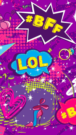 Colorful background items comic bubble - fanny mcian free wallpaper for mobile