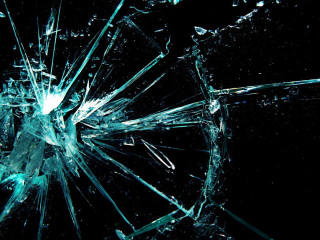 Broken glass window night sky - a broken glass window free wallpaper