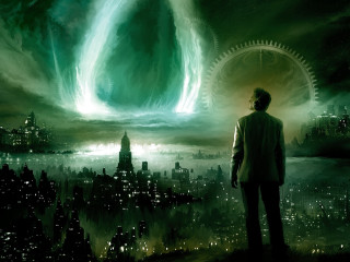 Man standing green ring sky - bastien l. deharme free wallpaper for desktop