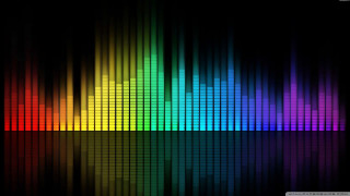 Colorful sound wave black background 5 - synthwave free wallpaper for desktop
