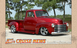 Red truck parking lot trees - dee whitcomb free wallpaper