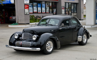 Black car parked road building 4 - don eddy free wallpaper