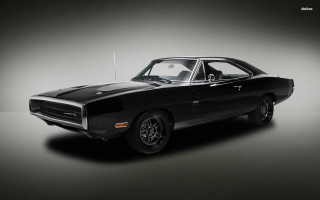 Black muscle car studio gray - a studio setting free wallpaper