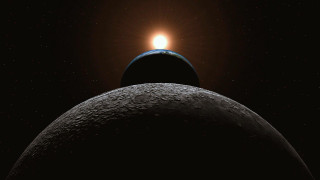 Earth moon orbit bright horizon - a view of the earth free wallpaper