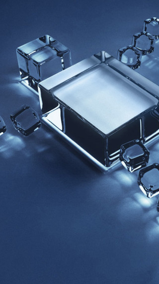 Silver objects with lights blue - free technology wallpaper