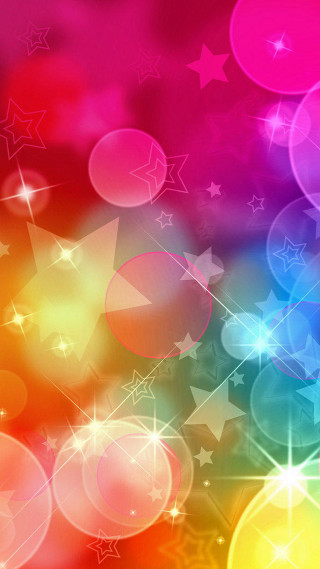 Colorful background stars circles blurry - side and a blurry background free wallpaper for mobile