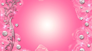 Pink background rose diamonds border 5 - the bottom of the picture free wallpaper