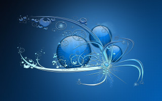 Blue background bubbles swirly design - elizabeth murray free wallpaper