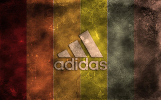 Adidas colored stripes black background - white letter free wallpaper for desktop