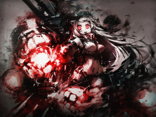 Woman blood gun background red - a bloody background free wallpaper