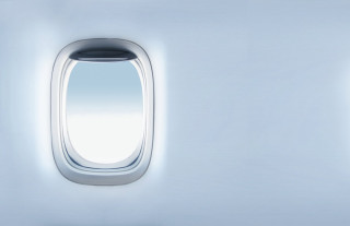 Airplane window sky view outside - liminal free wallpaper