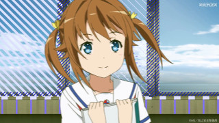 Anime girl blue eyes school - a building free wallpaper