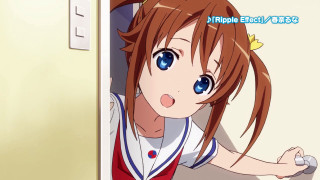 Girl blue eyes doorway surprised - a doorway free wallpaper