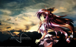 Woman long hair cloudy sky 5 - the background and a sky background free wallpaper