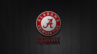 Alabama logo black background red - red lettering free wallpaper