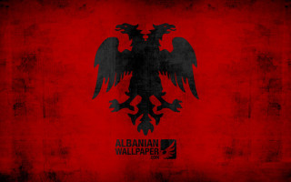 Red wall black eagle black - edi rama free wallpaper