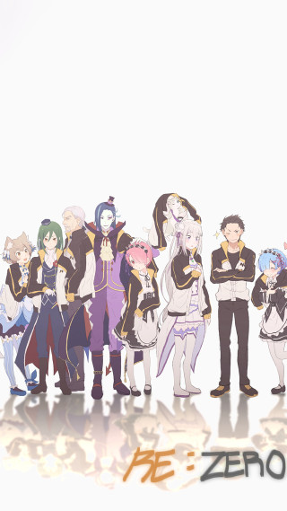 Anime characters group white background 37 - a group of anime characters free wallpaper for mobile