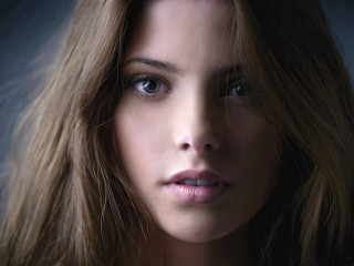 Woman long hair blue eyes 54 - realistic shaded perfect face free wallpaper