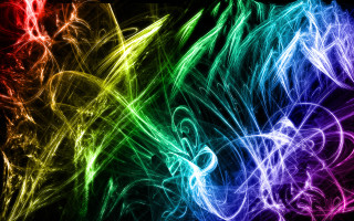 Colorful black background rainbow swirl 3 - vibrant free wallpaper for desktop