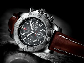 Watch red strap black surface - the table top free wallpaper