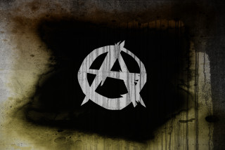 Anarchy symbol grunge wall black - a black circle free wallpaper