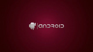 Red wall android logo abstract - a white logo free wallpaper