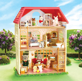 Dollhouse animals redroof windows topfloor - free summer wallpaper for tablet