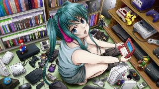 Girl sitting floor video game - a video game controller free wallpaper