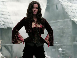 Woman costume crowd village snow - a village free wallpaper