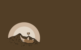 Cartoon mountain tower top image - a minimalist painting free wallpaper for desktop