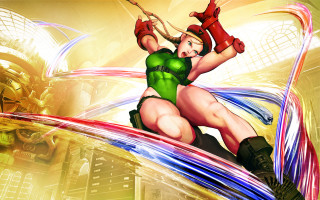 Woman green outfit flying red - a red glove free wallpaper