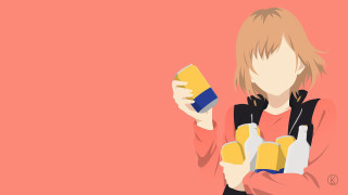 Woman holding yellow cups cell - her hand and a cell phone free wallpaper