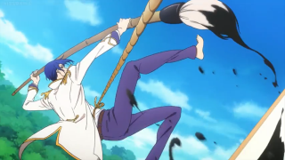 Man woman hanging rope air - graceful free wallpaper