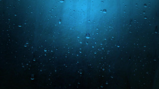 Blue background water drops black - a few white dot free wallpaper