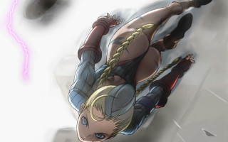 Woman bikini falling ledged lightning - a ledge free wallpaper