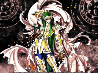Green haired woman fantasy manga - a white coat free wallpaper for desktop