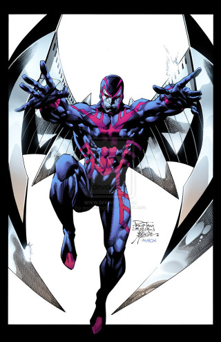 Man red blue suit arms - suit free wallpaper for mobile