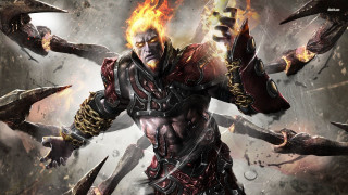 Man sword fire hands action - demonic free wallpaper