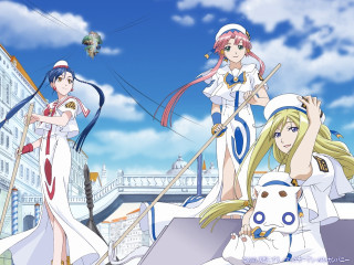 Anime girls street corner dog 3 - a street corner free wallpaper