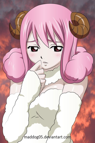 Cartoon character pink hair horns - eizan kikukawa free wallpaper for mobile